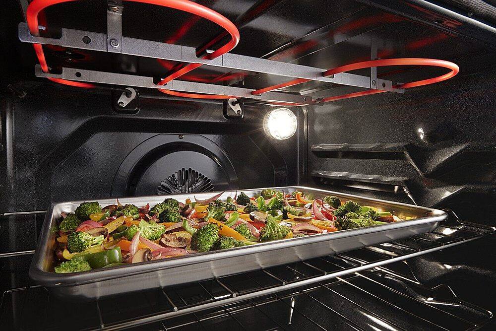 Alt View 21. Whirlpool - 5.3 Cu. Ft. Freestanding Electric Convection Range with Air Fry - Fingerprint Resistant Stainless Steel.