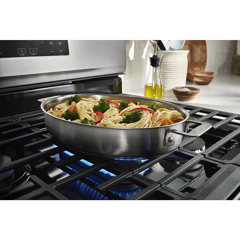 Alt View 21. Whirlpool - 5.0 Cu. Ft. Gas Burner Range with Air Fry for Frozen Foods - Fingerprint Resistant Stainless Steel.