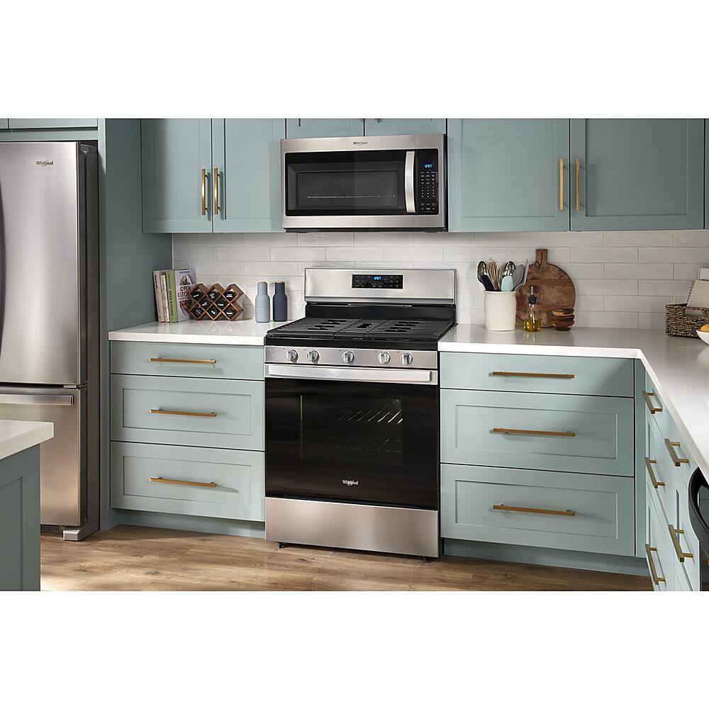 Alt View 22. Whirlpool - 5.0 Cu. Ft. Gas Burner Range with Air Fry for Frozen Foods - Fingerprint Resistant Stainless Steel.