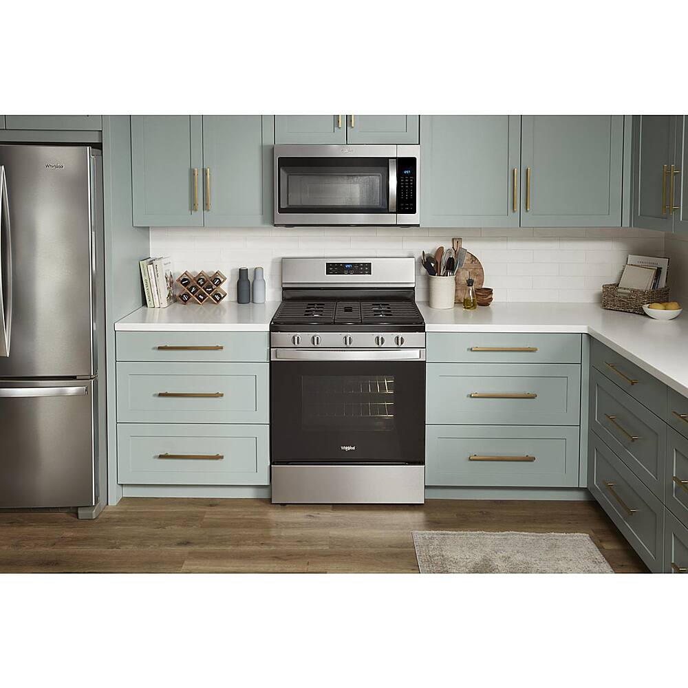 Alt View 23. Whirlpool - 5.0 Cu. Ft. Gas Burner Range with Air Fry for Frozen Foods - Fingerprint Resistant Stainless Steel.