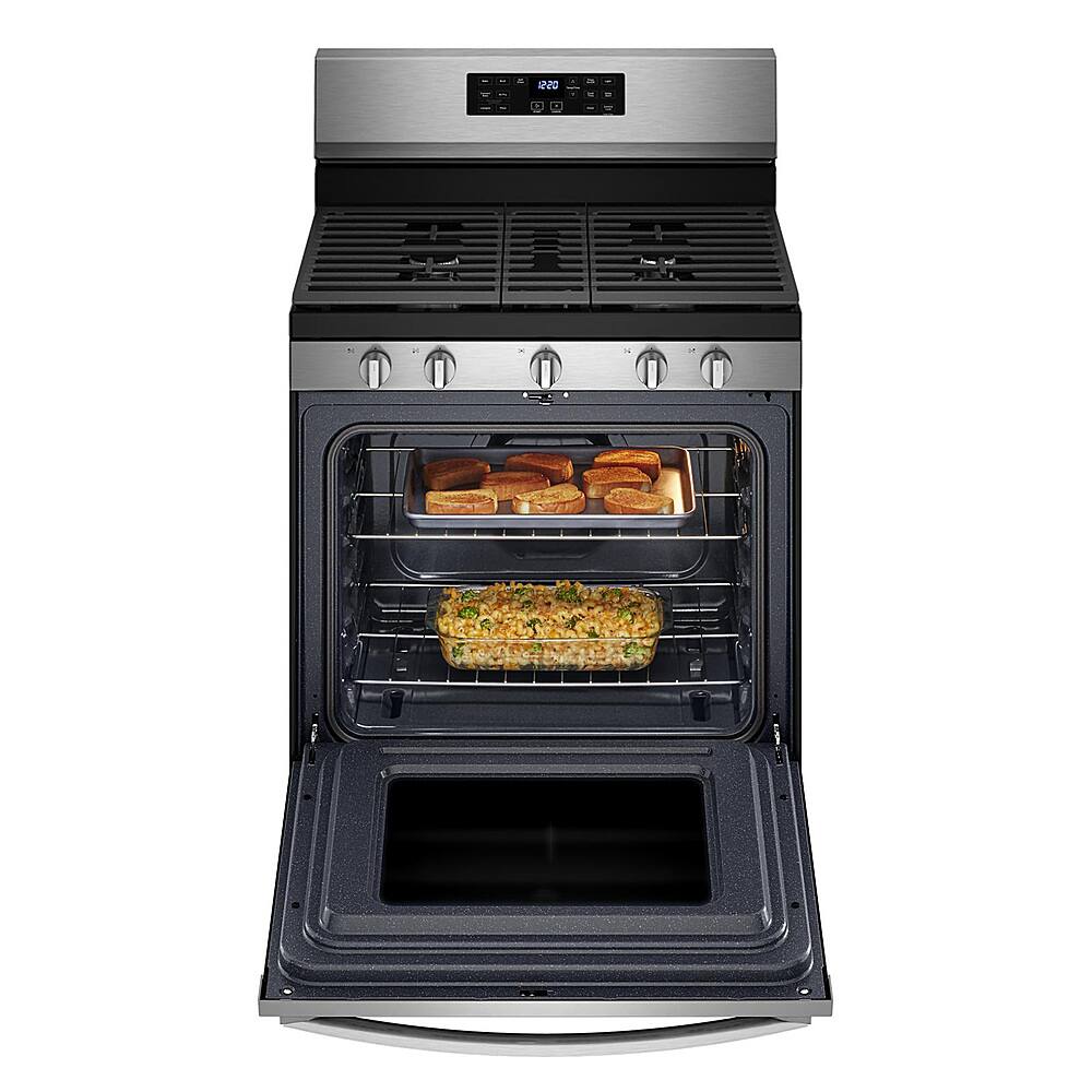Alt View 2. Whirlpool - 5.0 Cu. Ft. Gas Burner Range with Air Fry for Frozen Foods - Fingerprint Resistant Stainless Steel.