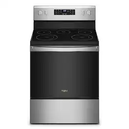 Whirlpool - 5.3 Cu. Ft. Freestanding Electric Convection Range with Air Fry - Stainless Steel