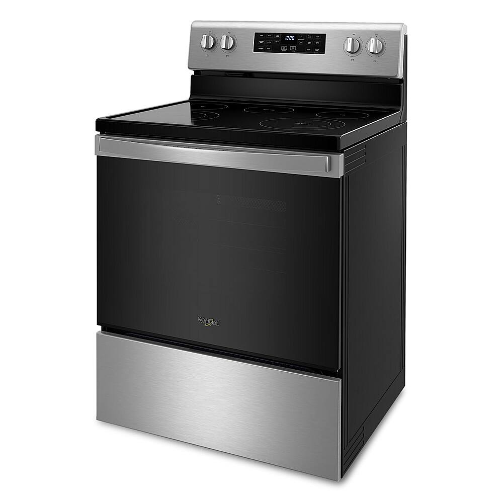 Alt View 12. Whirlpool - 5.3 Cu. Ft. Freestanding Electric Convection Range with Air Fry - Stainless Steel.