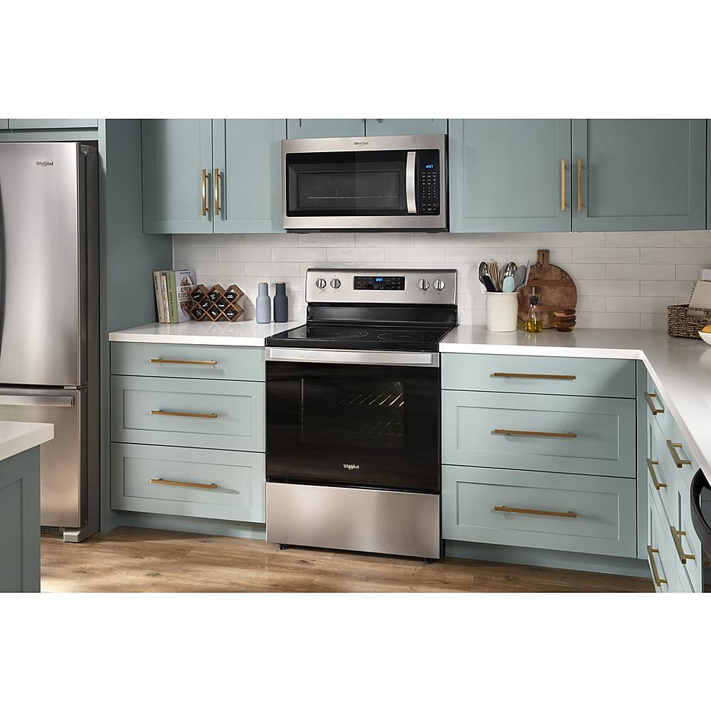 Alt View 20. Whirlpool - 5.3 Cu. Ft. Freestanding Electric Convection Range with Air Fry - Stainless Steel.