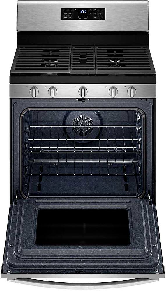 Alt View 13. Whirlpool - 5.0 Cu. Ft. Gas Range with Air Fry for Frozen Foods - Stainless Steel.
