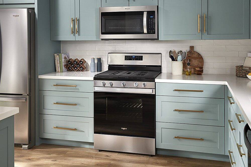 Alt View 20. Whirlpool - 5.0 Cu. Ft. Gas Range with Air Fry for Frozen Foods - Stainless Steel.