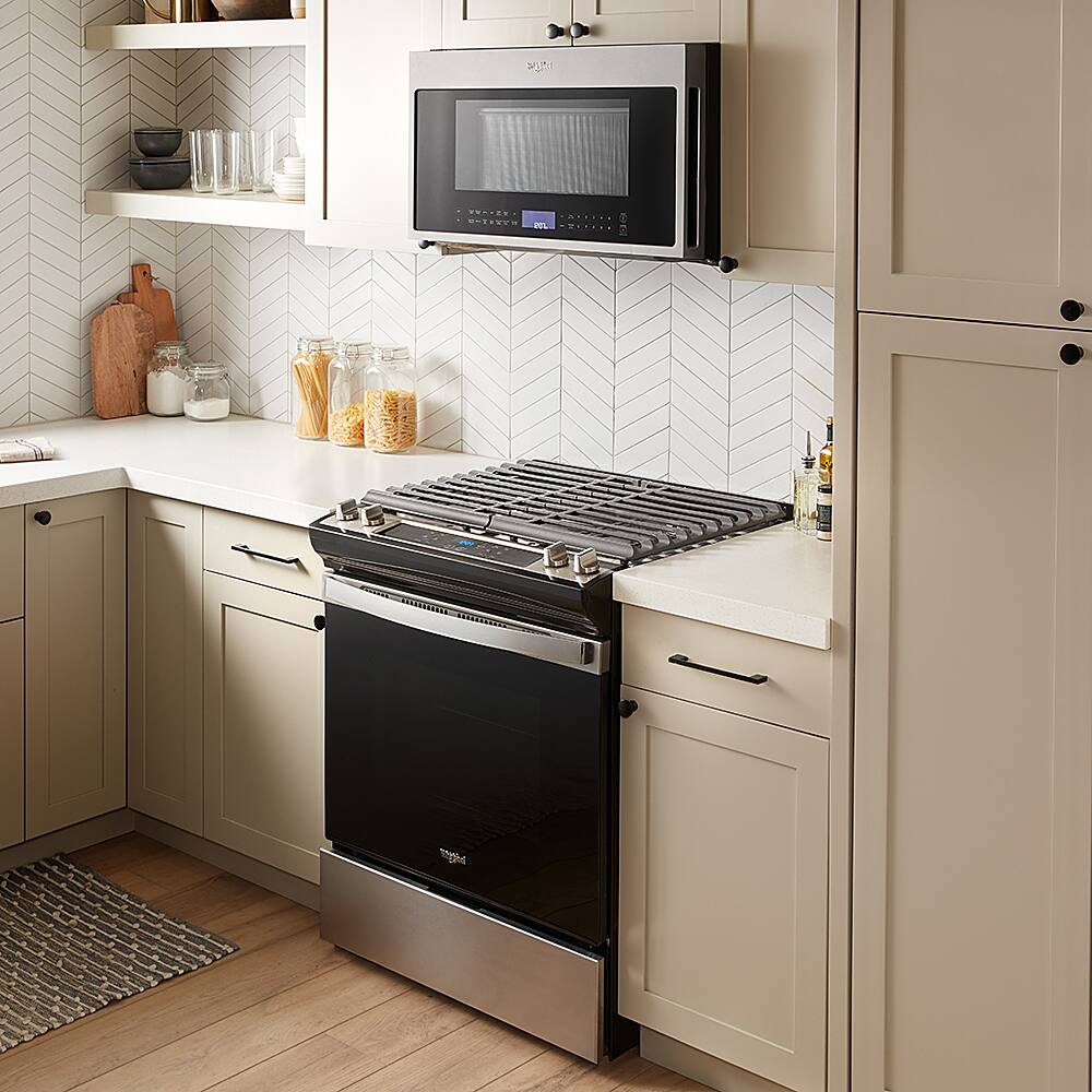 Alt View 20. Whirlpool - 5.0 Cu. Ft. Gas Range with Frozen Bake Technology - Stainless Steel.