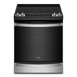 Whirlpool - 6.4 Cu. Ft. Freestanding Electric True Convection Range with Air Fry for Frozen Foods - Stainless Steel