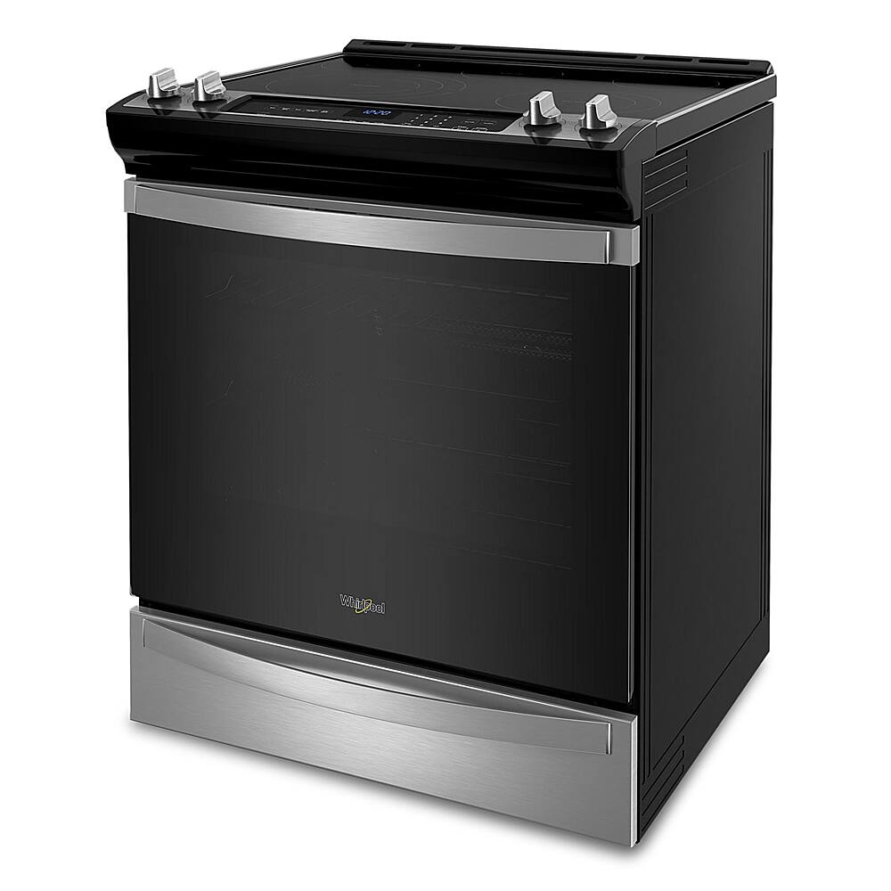 Alt View 12. Whirlpool - 6.4 Cu. Ft. Freestanding Electric True Convection Range with Air Fry for Frozen Foods - Fingerprint Resistant Stainless Steel.