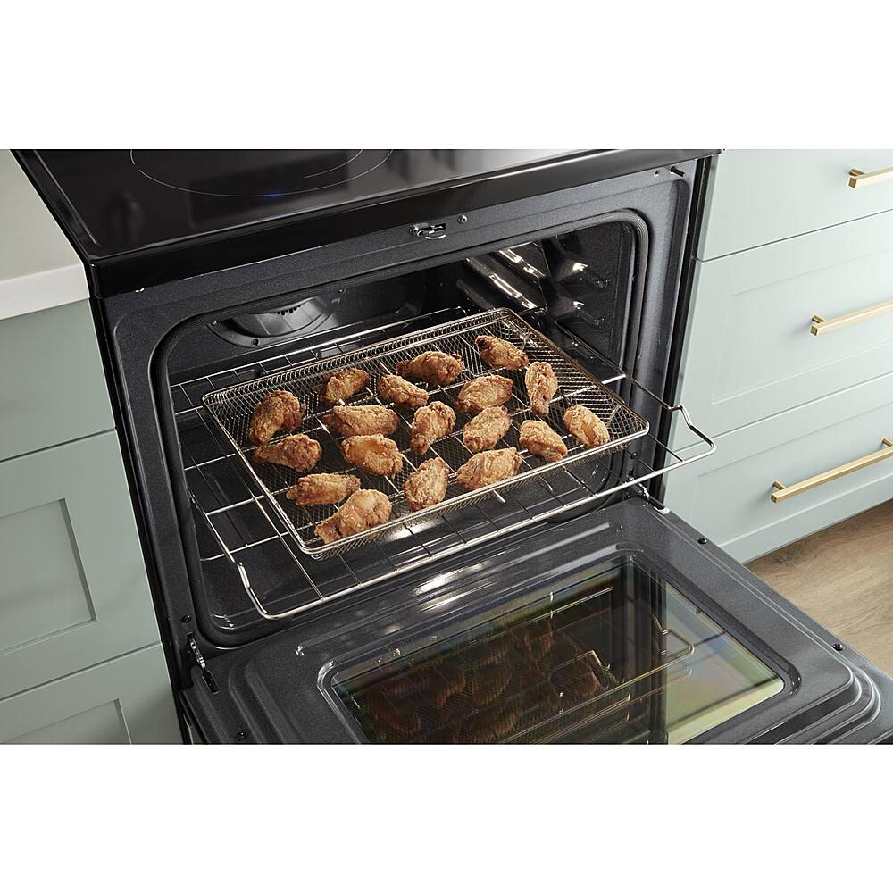 Alt View 15. Whirlpool - 6.4 Cu. Ft. Freestanding Electric True Convection Range with Air Fry for Frozen Foods - Fingerprint Resistant Stainless Steel.
