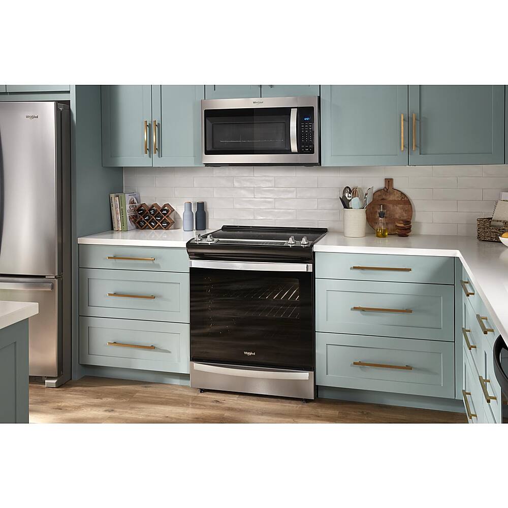 Alt View 18. Whirlpool - 6.4 Cu. Ft. Freestanding Electric True Convection Range with Air Fry for Frozen Foods - Fingerprint Resistant Stainless Steel.
