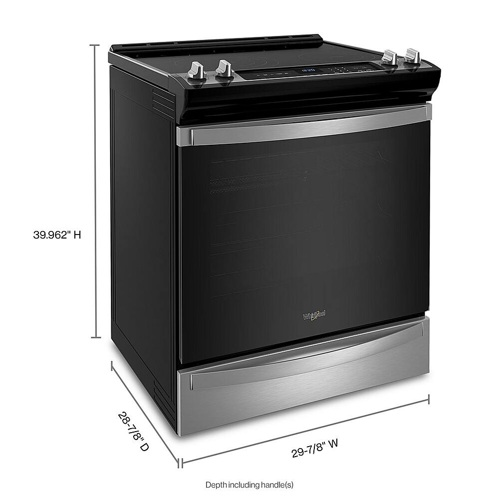 Alt View 1. Whirlpool - 6.4 Cu. Ft. Freestanding Electric True Convection Range with Air Fry for Frozen Foods - Fingerprint Resistant Stainless Steel.