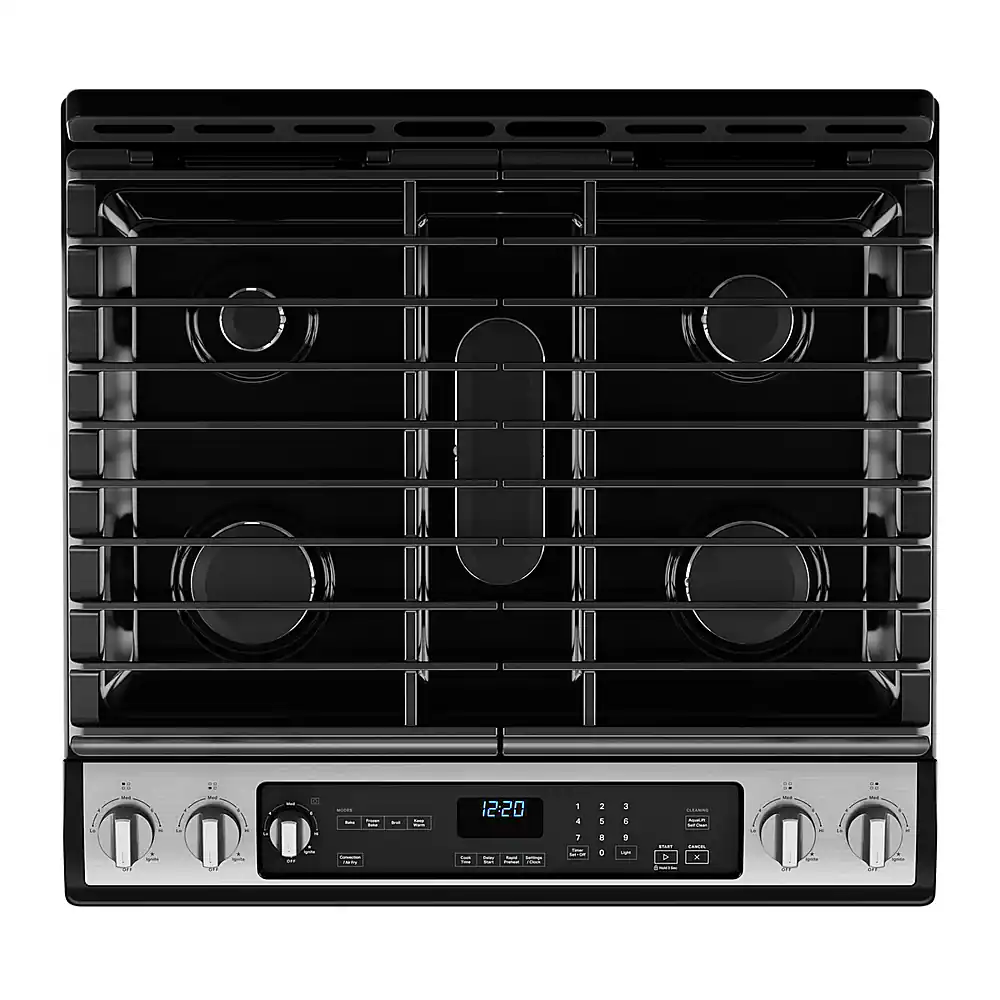 Alt View 11. Whirlpool - 5.8 Cu. Ft. Freestanding Gas True Convection Range with Air Fry for Frozen Foods - Fingerprint Resistant Stainless Steel.