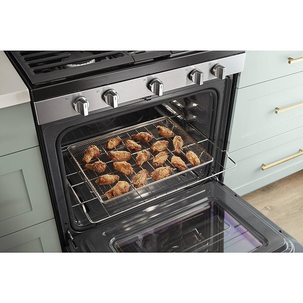 Alt View 15. Whirlpool - 5.8 Cu. Ft. Freestanding Gas True Convection Range with Air Fry for Frozen Foods - Fingerprint Resistant Stainless Steel.