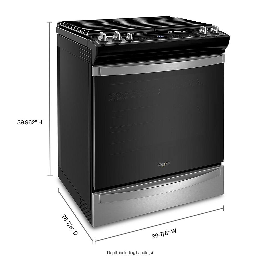 Alt View 1. Whirlpool - 5.8 Cu. Ft. Freestanding Gas True Convection Range with Air Fry for Frozen Foods - Fingerprint Resistant Stainless Steel.