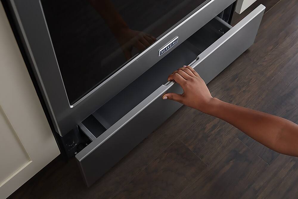 Alt View 17. Maytag - 5.3 Cu. Ft. Electric Range with Air Fry - Fingerprint Resistant Stainless Steel.