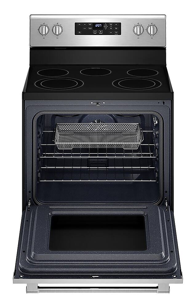 Alt View 1. Maytag - 5.3 Cu. Ft. Electric Range with Air Fry - Fingerprint Resistant Stainless Steel.