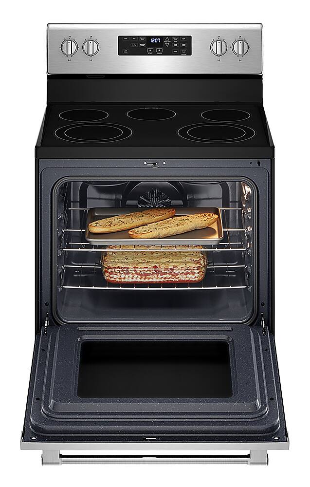 Alt View 2. Maytag - 5.3 Cu. Ft. Electric Range with Air Fry - Fingerprint Resistant Stainless Steel.