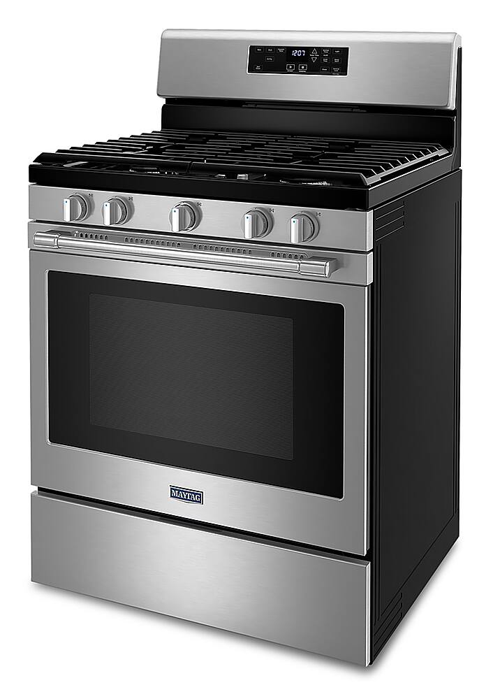 Alt View 11. Maytag - 5.0 Cu. Ft. Gas Range with Air Fry for Frozen Food and Air Fry Basket - Fingerprint Resistant Stainless Steel.