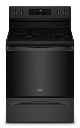 Whirlpool - 5.3 Cu. Ft. Freestanding Electric Convection Range with Air Fry - Black