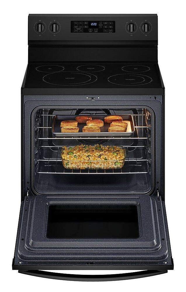 Alt View 2. Whirlpool - 5.3 Cu. Ft. Freestanding Electric Convection Range with Air Fry - Black.