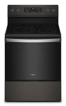 Whirlpool - 5.3 Cu. Ft. Freestanding Electric Convection Range with Air Fry - Black Stainless Steel