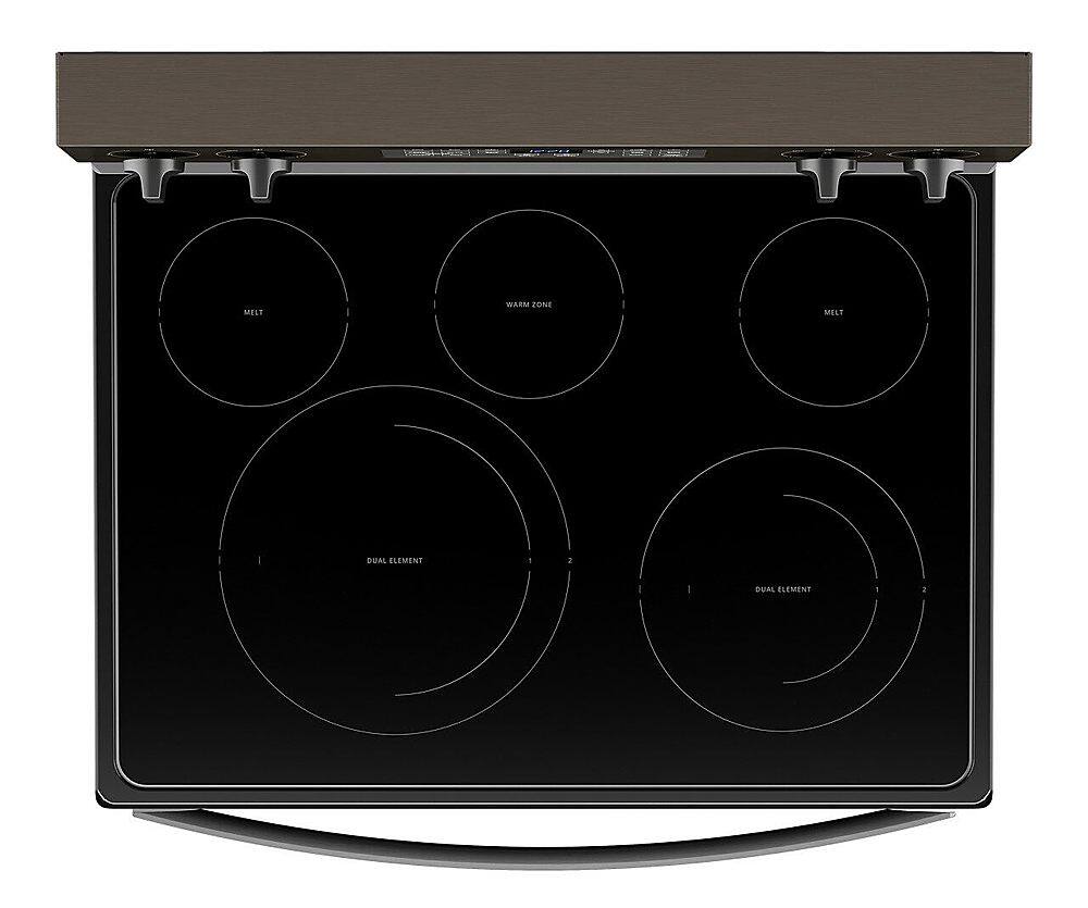 Alt View 13. Whirlpool - 5.3 Cu. Ft. Freestanding Electric Convection Range with Air Fry - Black Stainless.