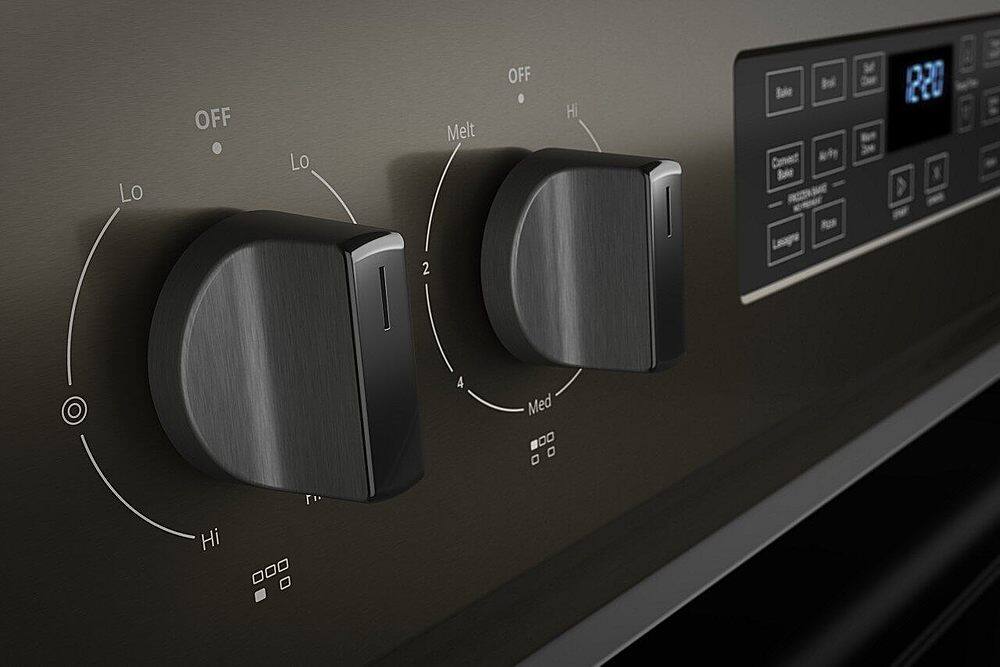 Alt View 19. Whirlpool - 5.3 Cu. Ft. Freestanding Electric Convection Range with Air Fry - Black Stainless.