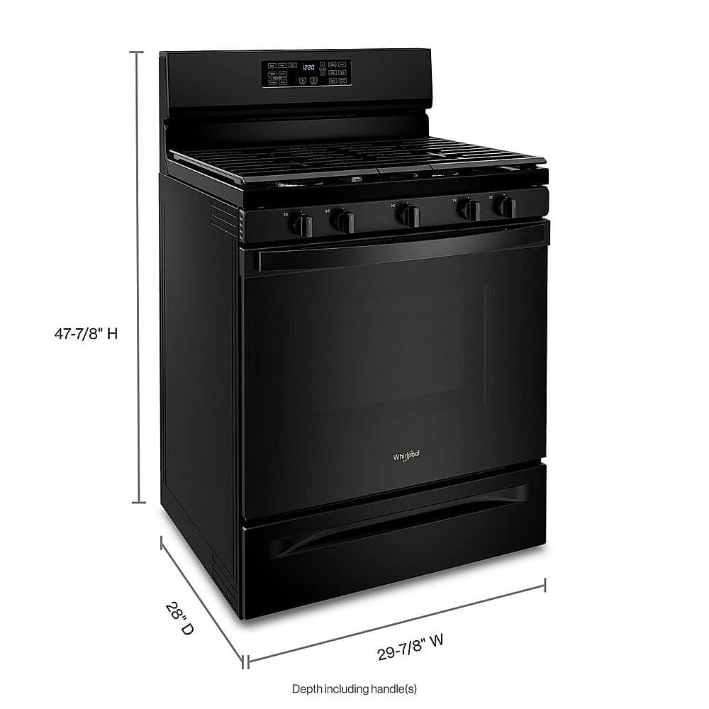 Alt View 11. Whirlpool - 5.0 Cu. Ft. Gas Range with Air Fry for Frozen Foods - Black.