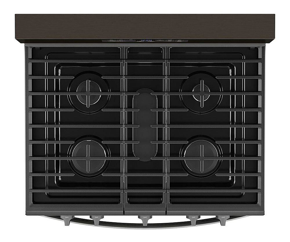 Alt View 13. Whirlpool - 5.0 Cu. Ft. Gas Burner Range with Air Fry for Frozen Foods - Black stainless steel.