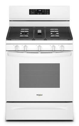 Whirlpool - 5.0 Cu. Ft. Gas Burner Range with Air Fry for Frozen Foods - White