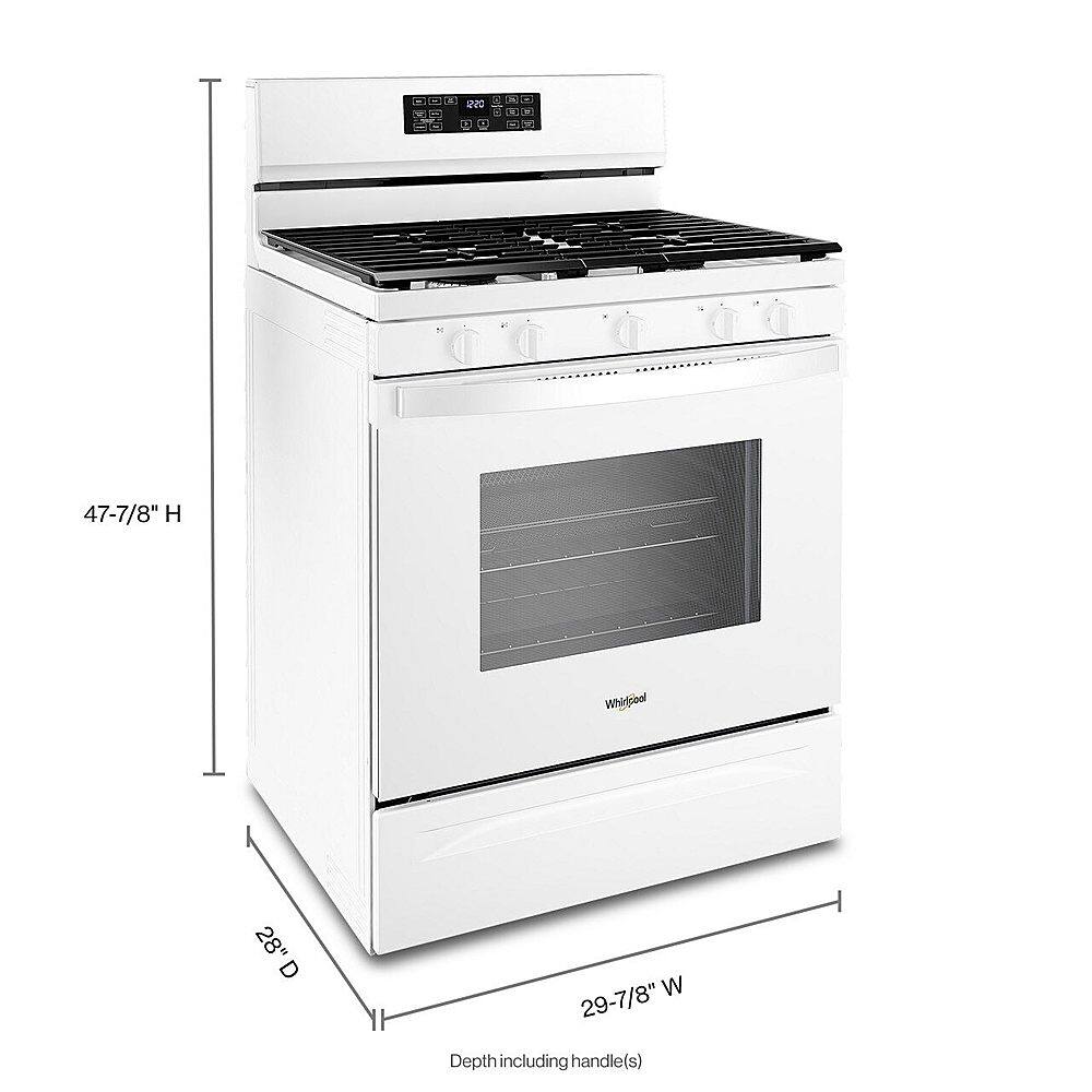 Alt View 11. Whirlpool - 5.0 Cu. Ft. Gas Burner Range with Air Fry for Frozen Foods - White.