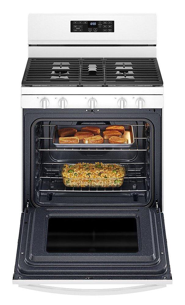 Alt View 2. Whirlpool - 5.0 Cu. Ft. Gas Burner Range with Air Fry for Frozen Foods - White.
