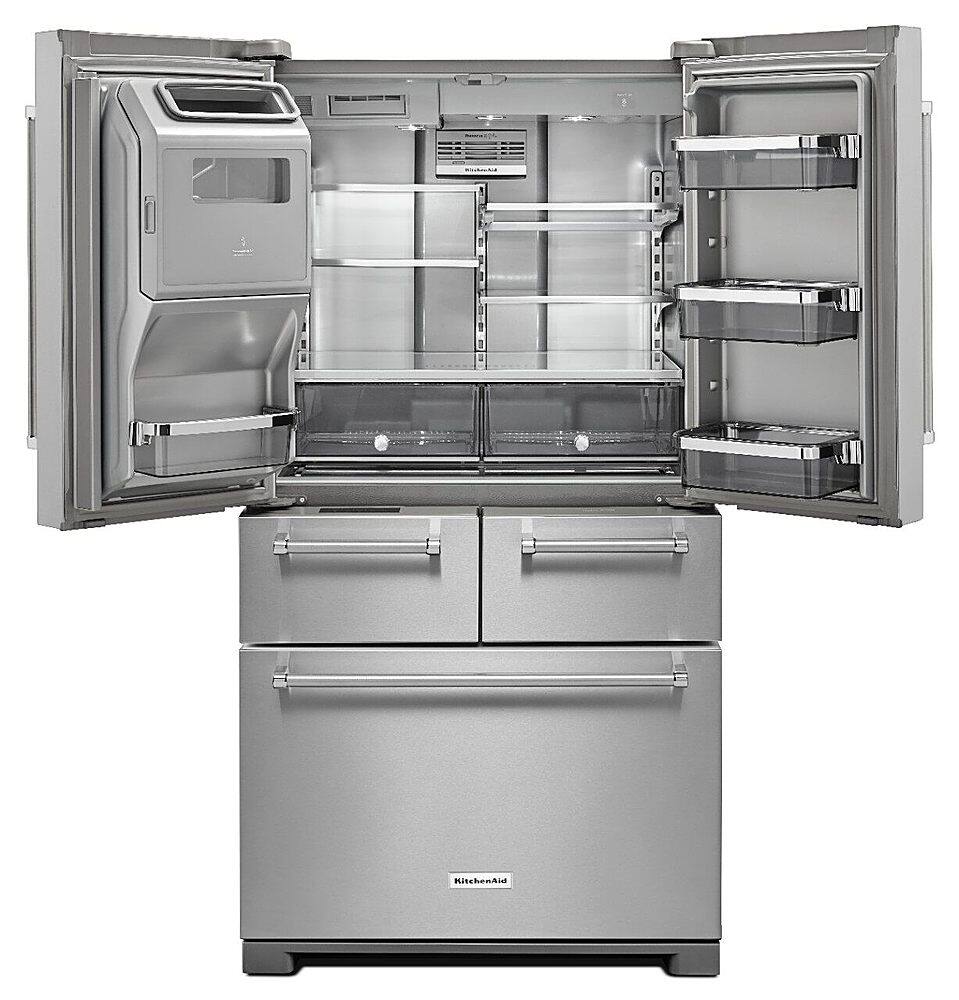Alt View 1. KitchenAid - 25.8 Cu. Ft. 5-Door French Door Refrigerator - Stainless steel.