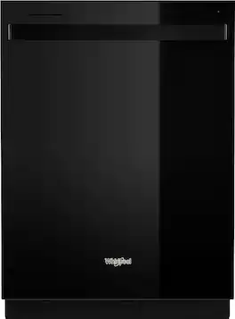 Whirlpool - 24" Top Control Built-In Stainless Steel Tub Dishwasher with Large Capacity Tall Top Rack and 50 dBA - Black