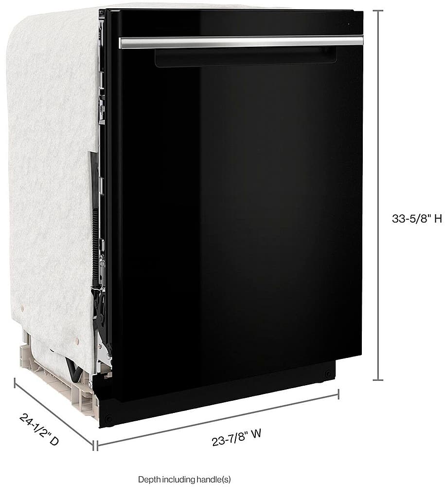 Alt View 11. Whirlpool - 24" Top Control Built-In Dishwasher with Stainless Steel Tub, Large Capacity with Tall Top Rack, 50 dBA - Black.