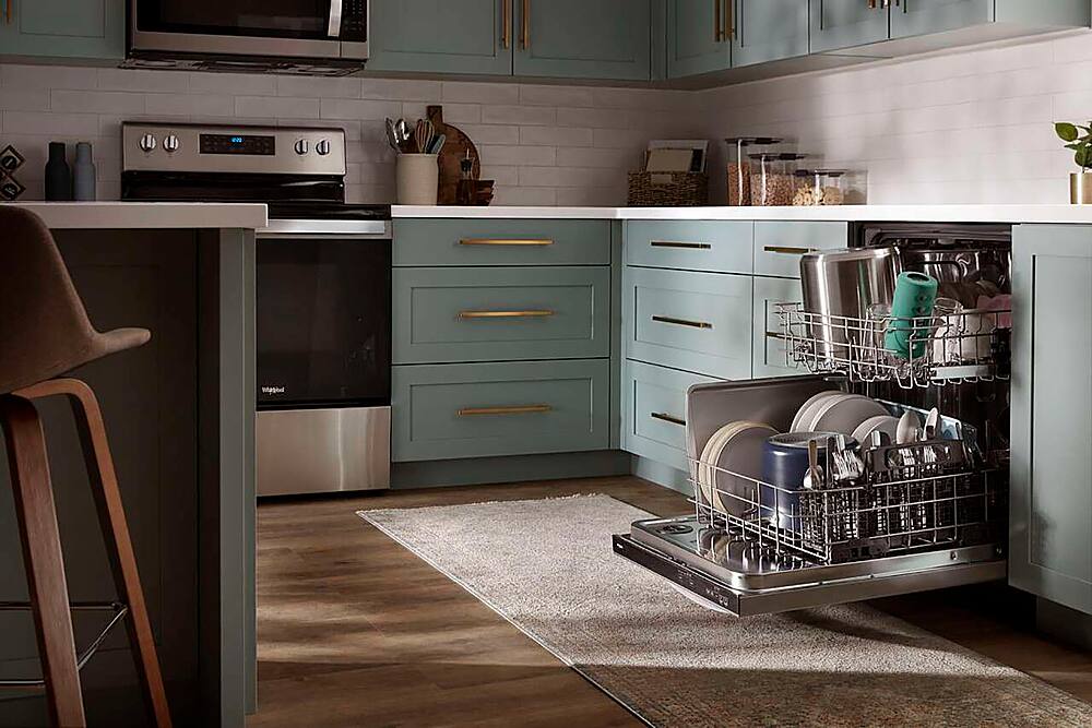 Alt View 25. Whirlpool - 24" Top Control Built-In Dishwasher with Stainless Steel Tub, Large Capacity with Tall Top Rack, 50 dBA - Stainless Steel.