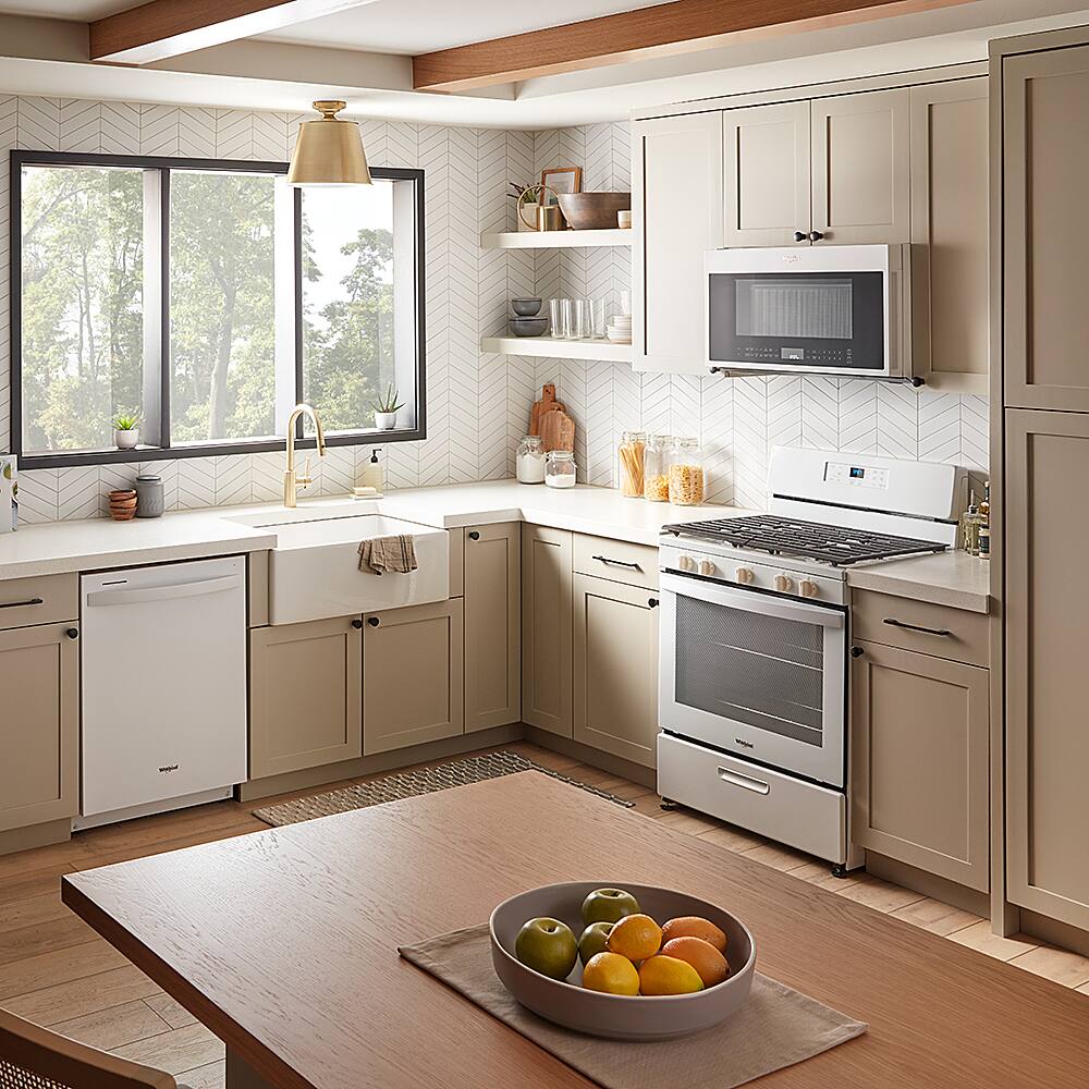 Alt View 27. Whirlpool - 24" Top Control Built-In Dishwasher with Stainless Steel Tub, Large Capacity with Tall Top Rack, 50 dBA - White.