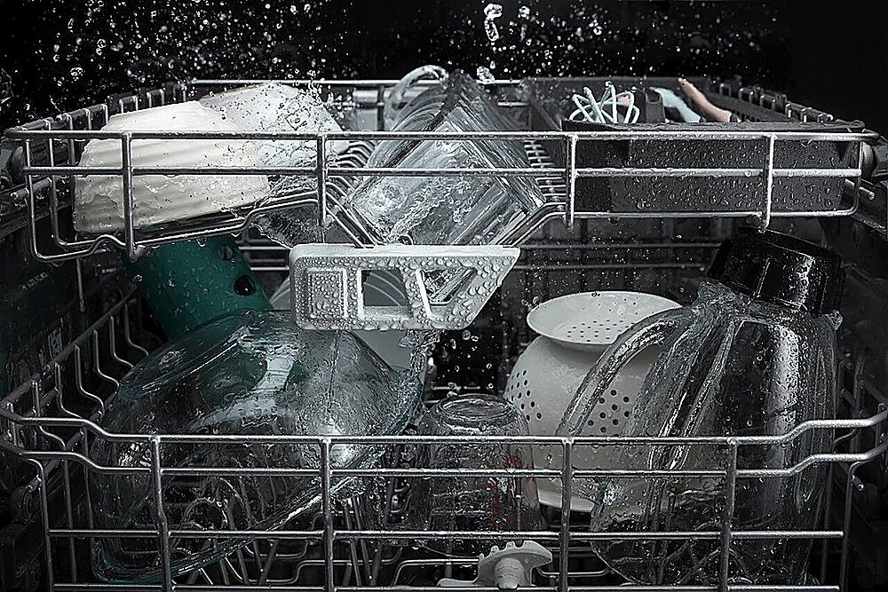 Alt View 23. Whirlpool - 24" Top Control Built-In Dishwasher with Stainless Steel Tub, Large Capacity & 3rd Rack, 47 dBA - Black stainless steel.