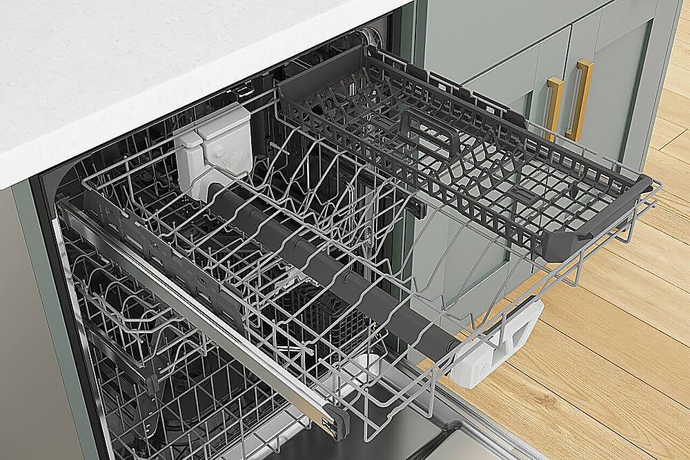 Alt View 30. Whirlpool - 24" Top Control Built-In Dishwasher with Stainless Steel Tub, Large Capacity & 3rd Rack, 47 dBA - Black stainless steel.