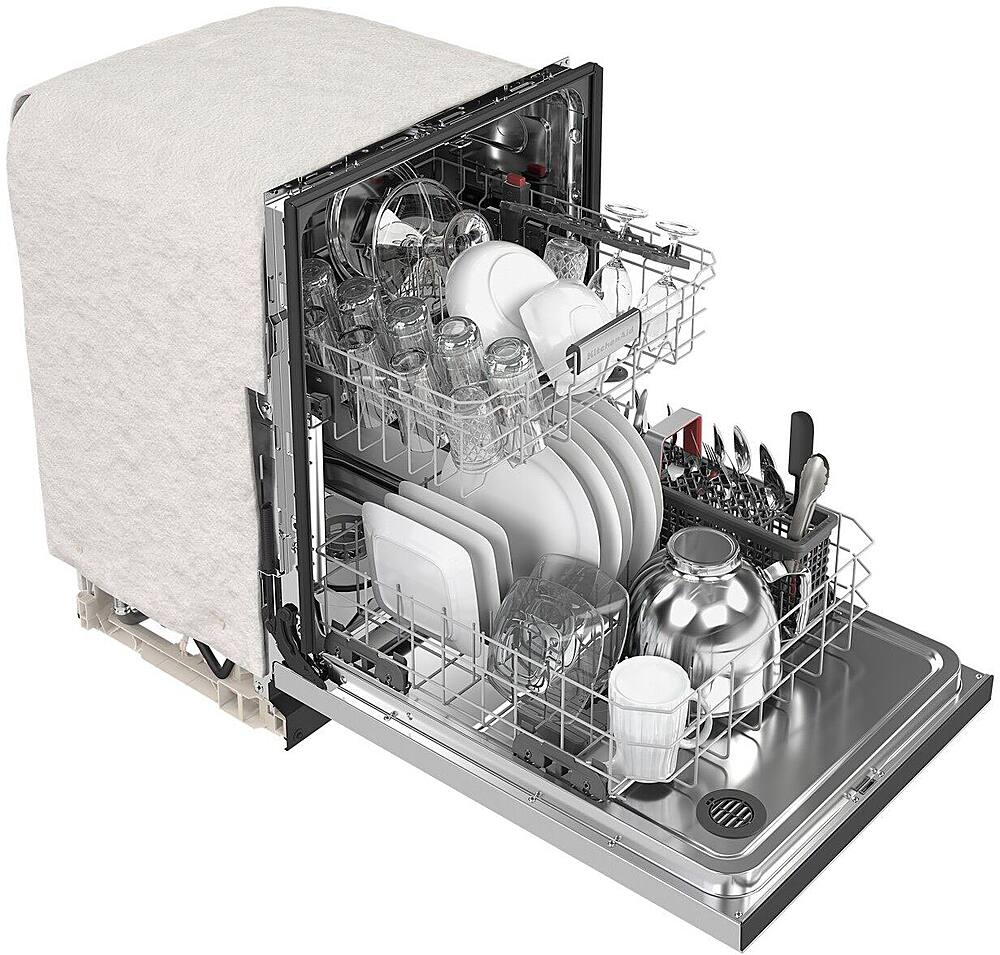 Alt View 16. KitchenAid - 24" Front Control Built-In Dishwasher with Stainless Steel Tub, ProWash, 47 dBA - Stainless Steel.