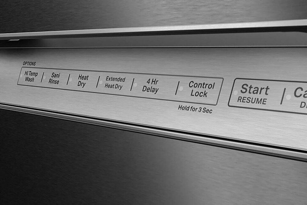 Alt View 20. KitchenAid - 24" Front Control Built-In Dishwasher with Stainless Steel Tub, ProWash, 47 dBA - Stainless Steel.
