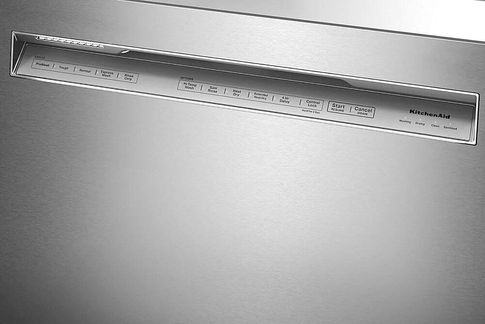 Alt View 21. KitchenAid - 24" Front Control Built-In Dishwasher with Stainless Steel Tub, ProWash, 47 dBA - Stainless Steel.