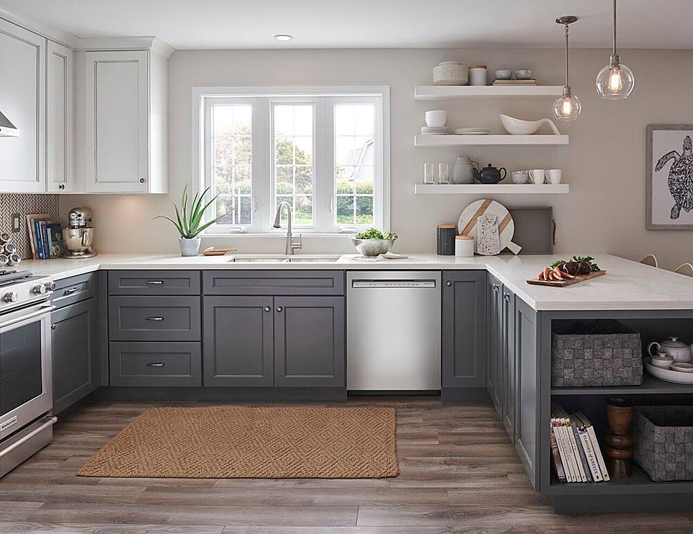 Alt View 31. KitchenAid - 24" Front Control Built-In Dishwasher with Stainless Steel Tub, ProWash, 47 dBA - Stainless Steel.