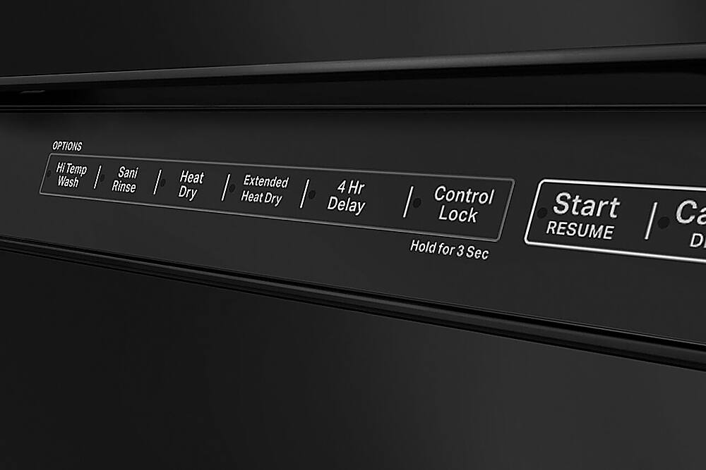 Alt View 22. KitchenAid - 24" Front Control Built-In Dishwasher with Stainless Steel Tub, ProWash, 47 dBA - Black.