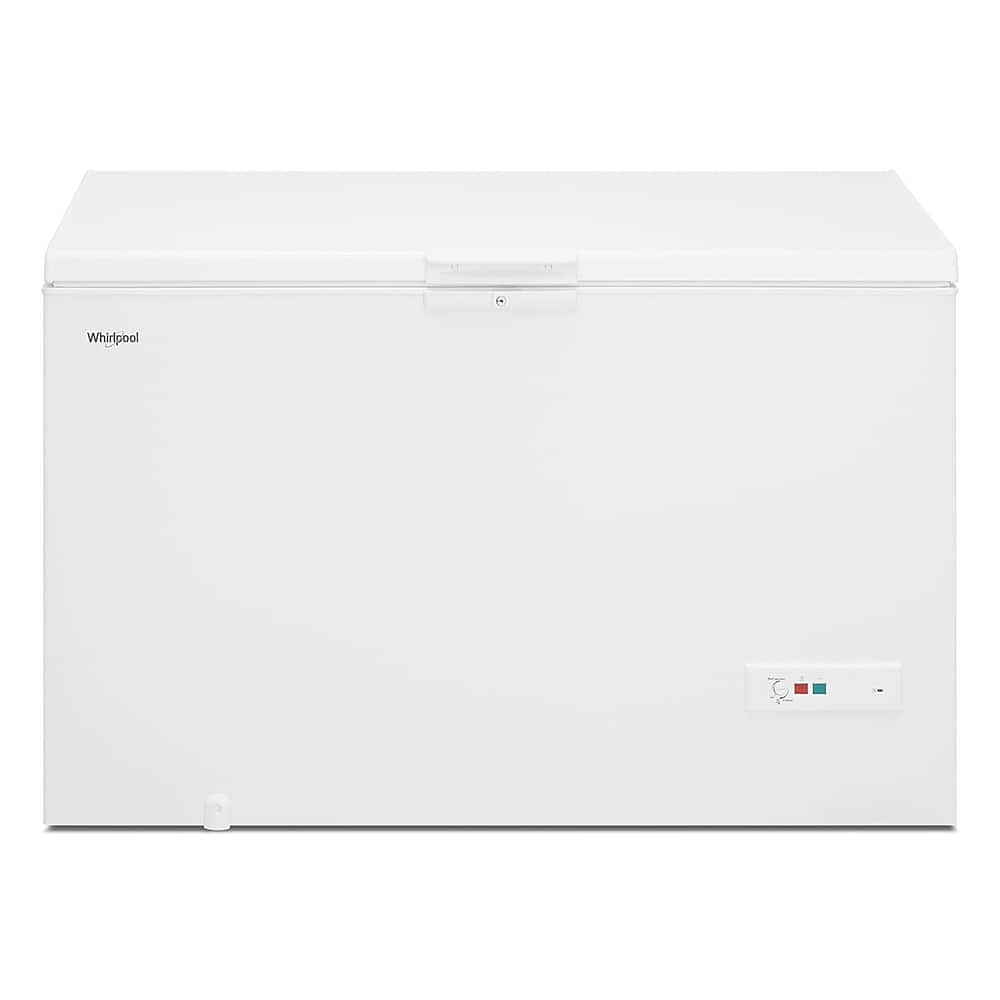 Front. Whirlpool - 16 Cu. Ft. Chest Freezer with Basket - White.