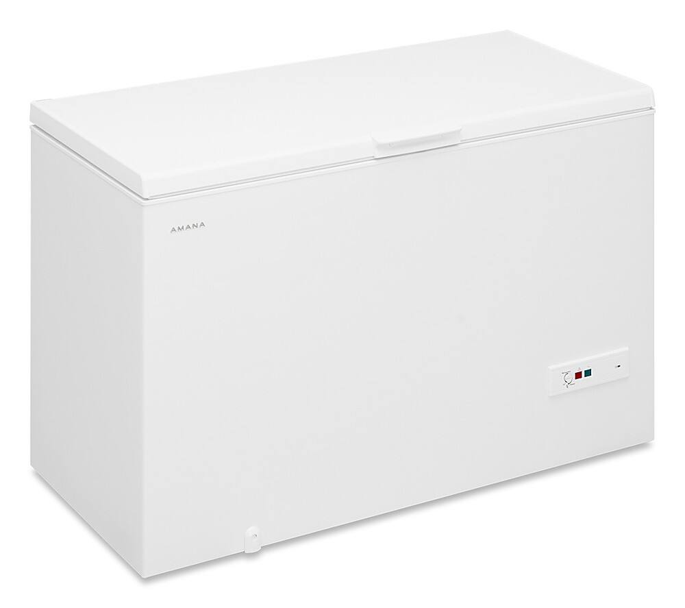 Left. Amana - 16 Cu. Ft. Chest Freezer with Basket - White.