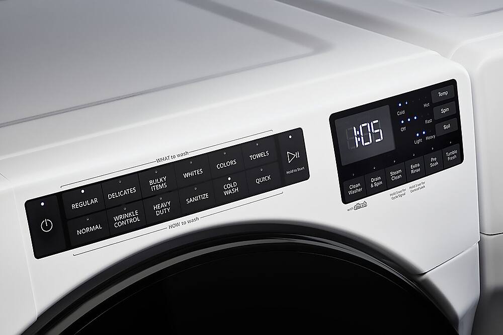 Alt View 12. Whirlpool - 4.5 Cu. Ft. High-Efficiency Stackable Front Load Washer with Steam and Tumble Fresh - White.