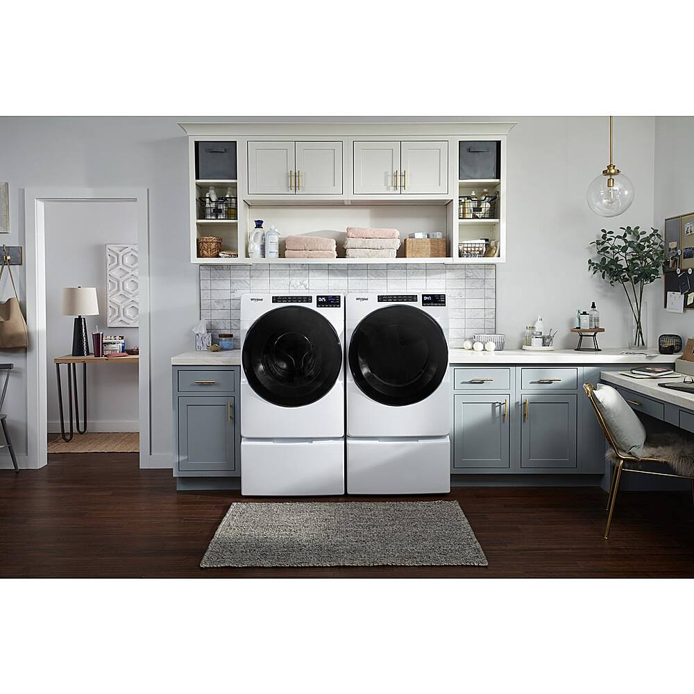 Alt View 15. Whirlpool - 4.5 Cu. Ft. High-Efficiency Stackable Front Load Washer with Steam and Tumble Fresh - White.