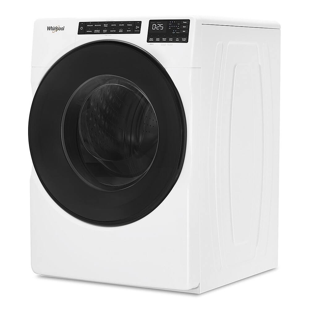Alt View 5. Whirlpool - 4.5 Cu. Ft. High-Efficiency Stackable Front Load Washer with Steam and Tumble Fresh - White.